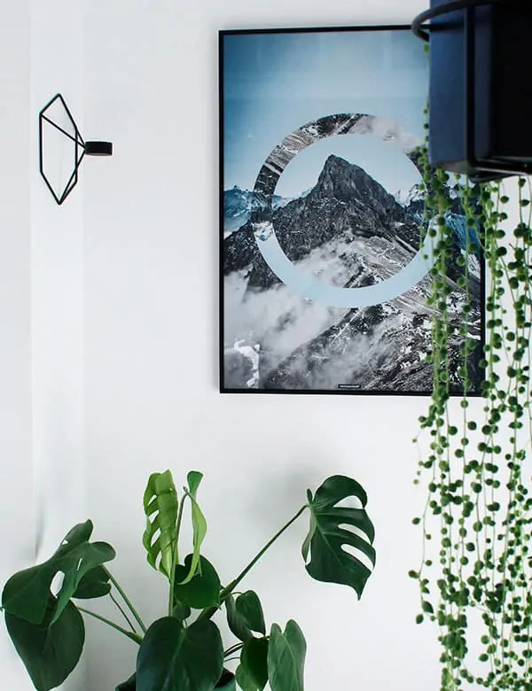 Bjerg motiv med natur - Sky High plakat