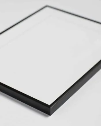 Sort aluminium ramme