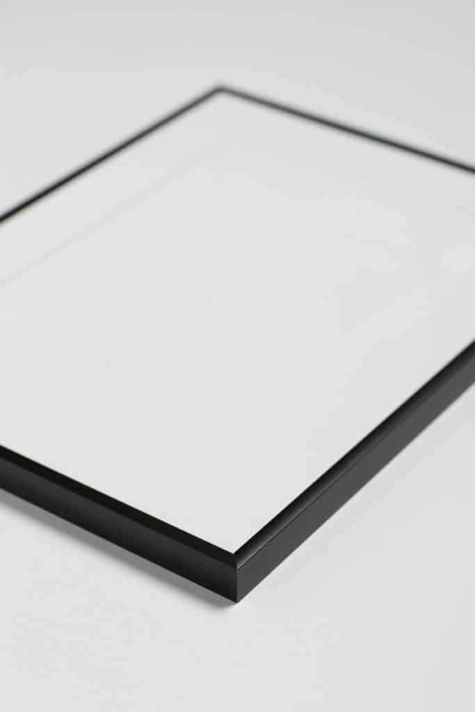 sort-aluminium-ramme Sort aluminium ramme