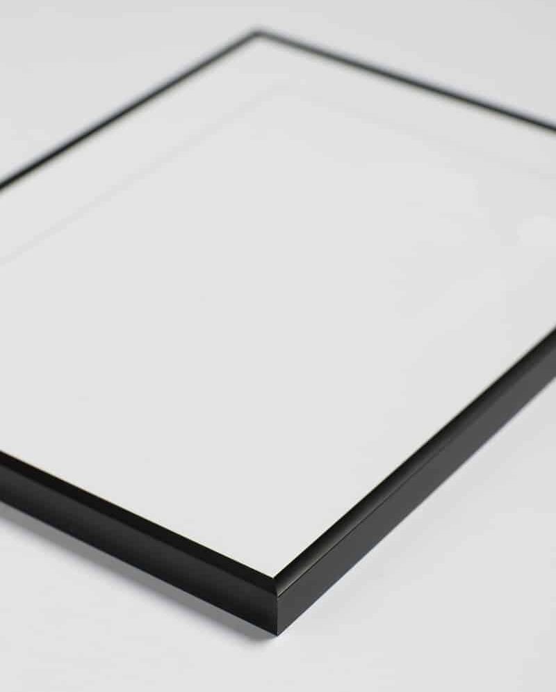 Sort aluminium ramme