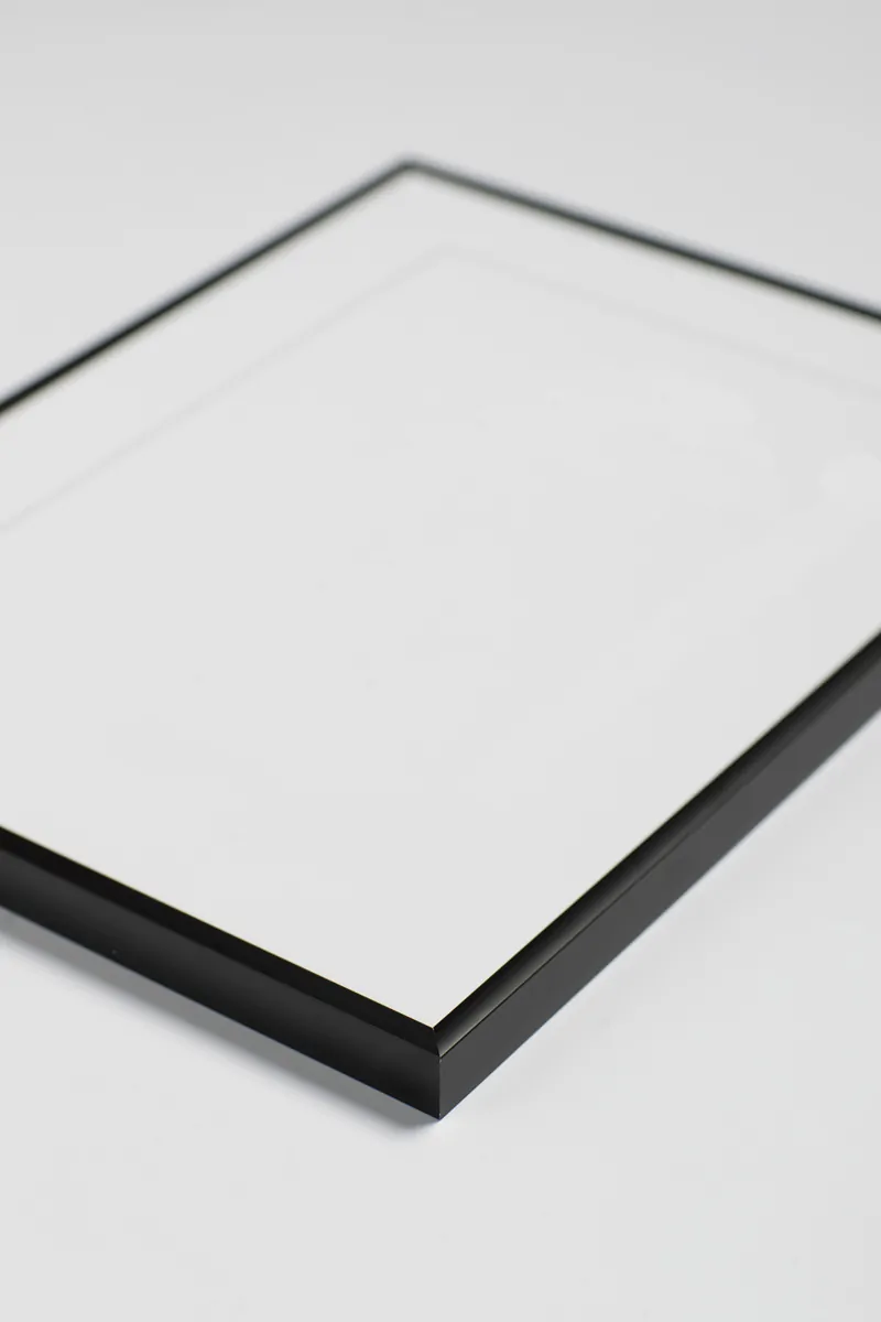 Sort aluminium ramme