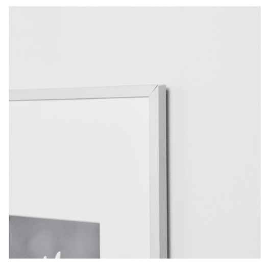 lomviken-ikea-ramme-soelvmalet-aluminium-detajle IKEA ramme Lomviken i sølvmalet aluminium ramme