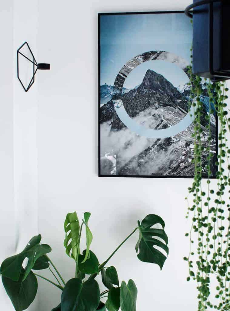 klippe-snebjerg-natur-sky-high-plakat Natur billede med klipper og bjerge - Sky High plakat