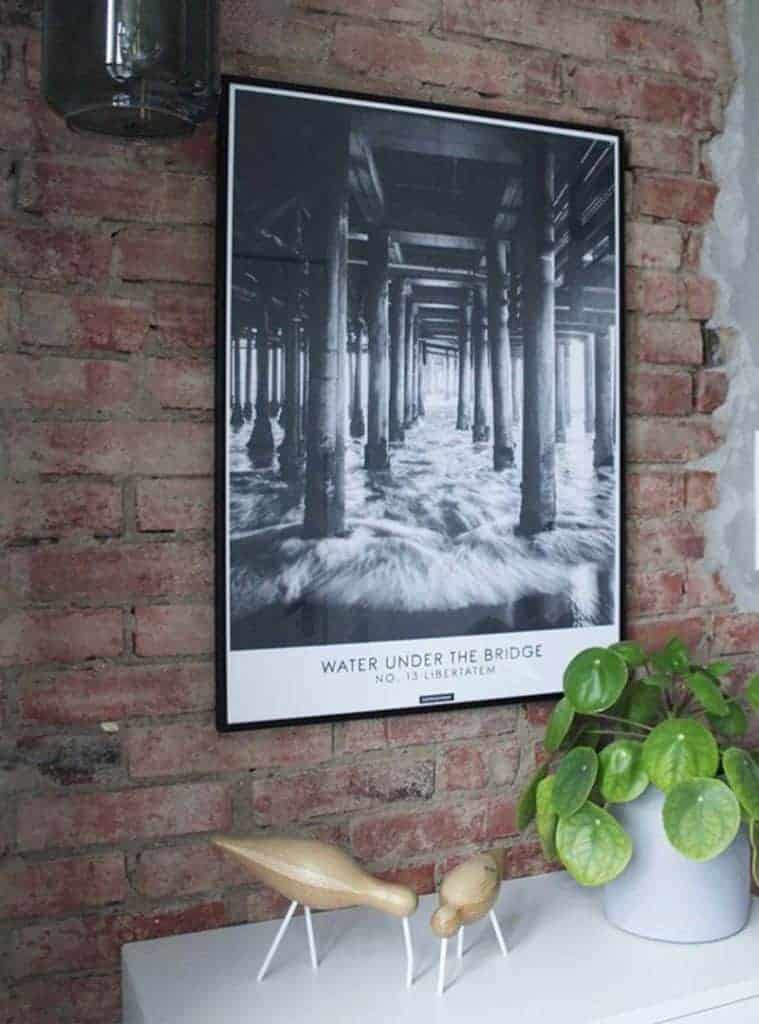 sort-hvid-hav-libertatem-plakat Sort hvid fotokunst billede med havnekaj - Libertatem plakat