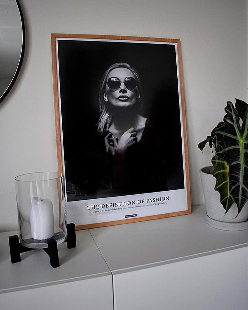 Fashion plakat - sort hvid plakat