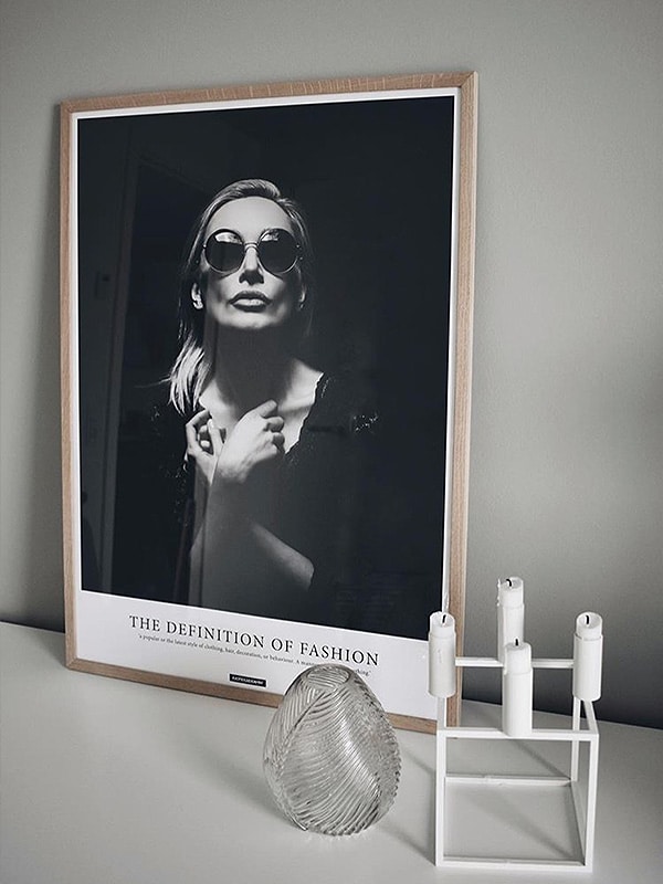 Fashion sort hvid plakat