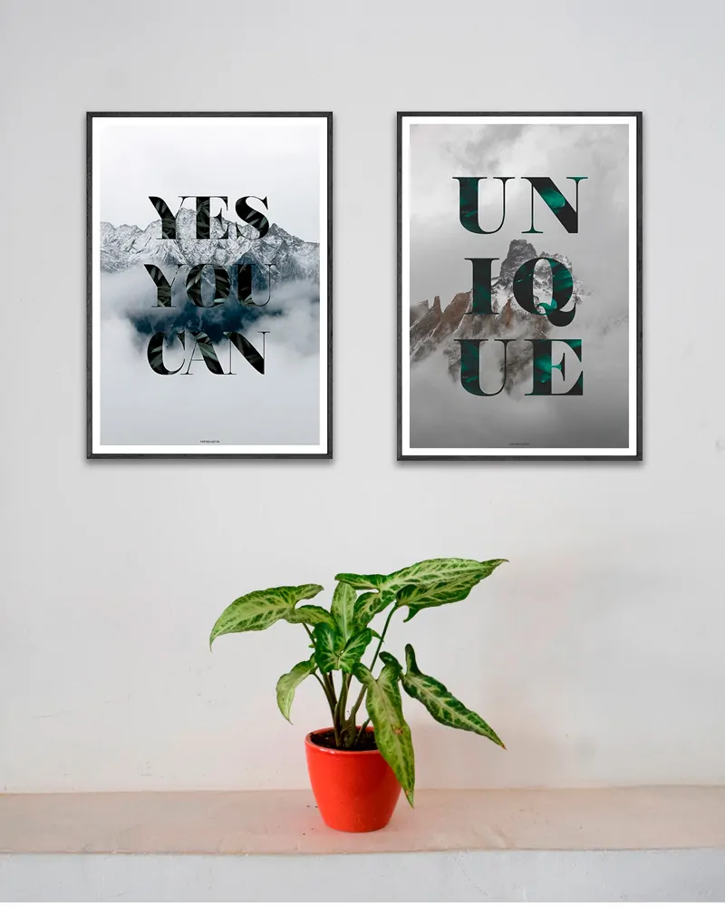 Plakatsæt - Yes You Can og Unique