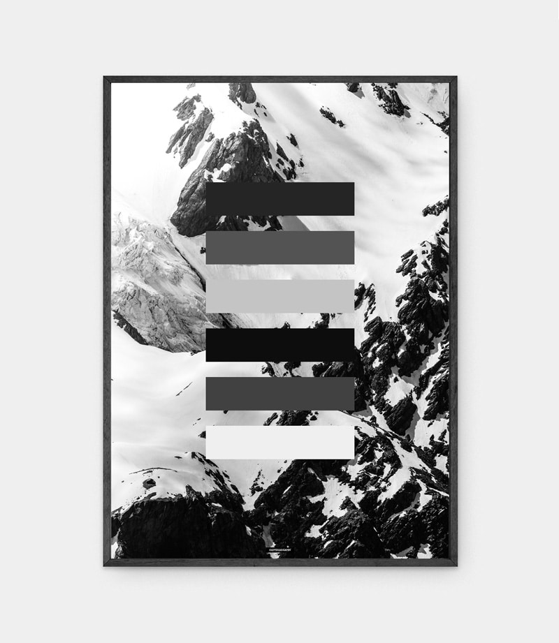 Grey Shades plakat i ramme
