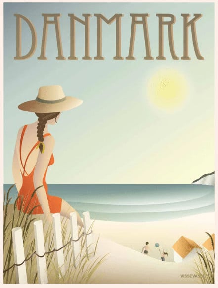 Danmark Stranden - plakat