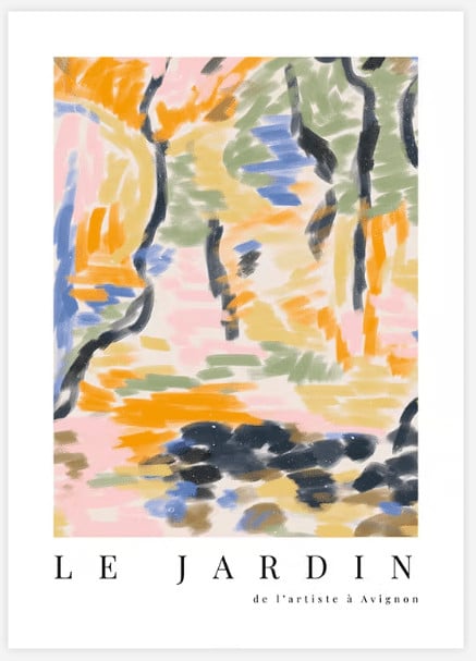 Le Jardin No1 Plakat - Farverige penselstrøg - desenio.dk – plakat