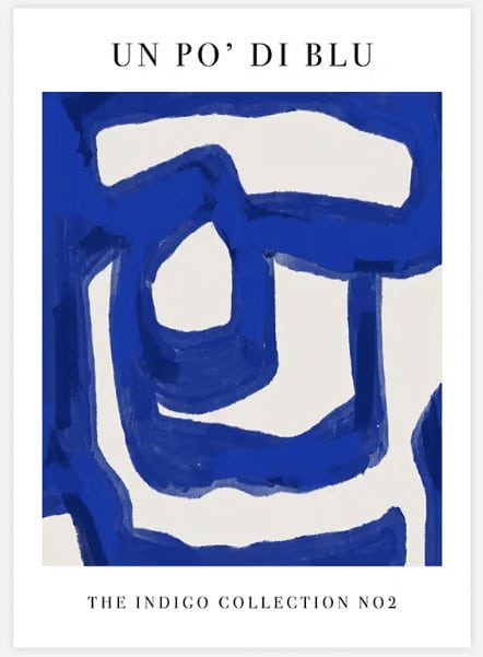 Un Po' Di Blu No2 Plakat - Abstrakte figurer i blåt - desenio.dk – plakat