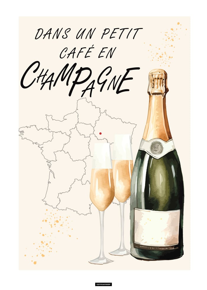 Champagne plakat fra KASPERBENJAMIN